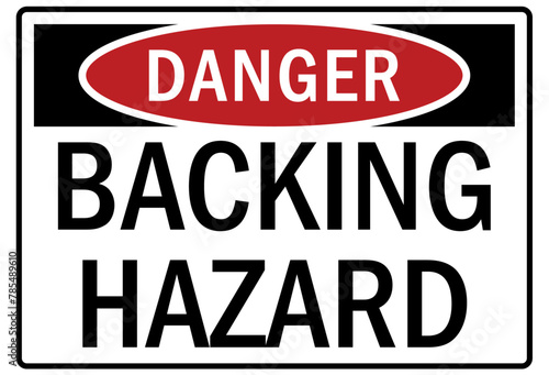 Frequent stop sign backing hazard