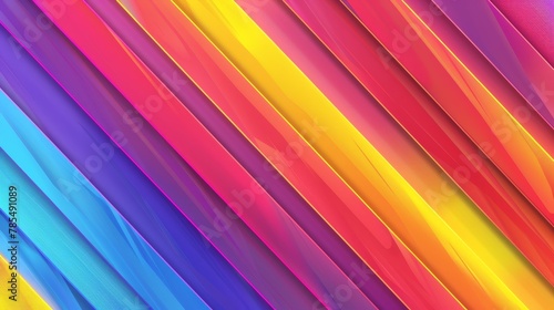 Colorful rainbow stripes on abstract modern background