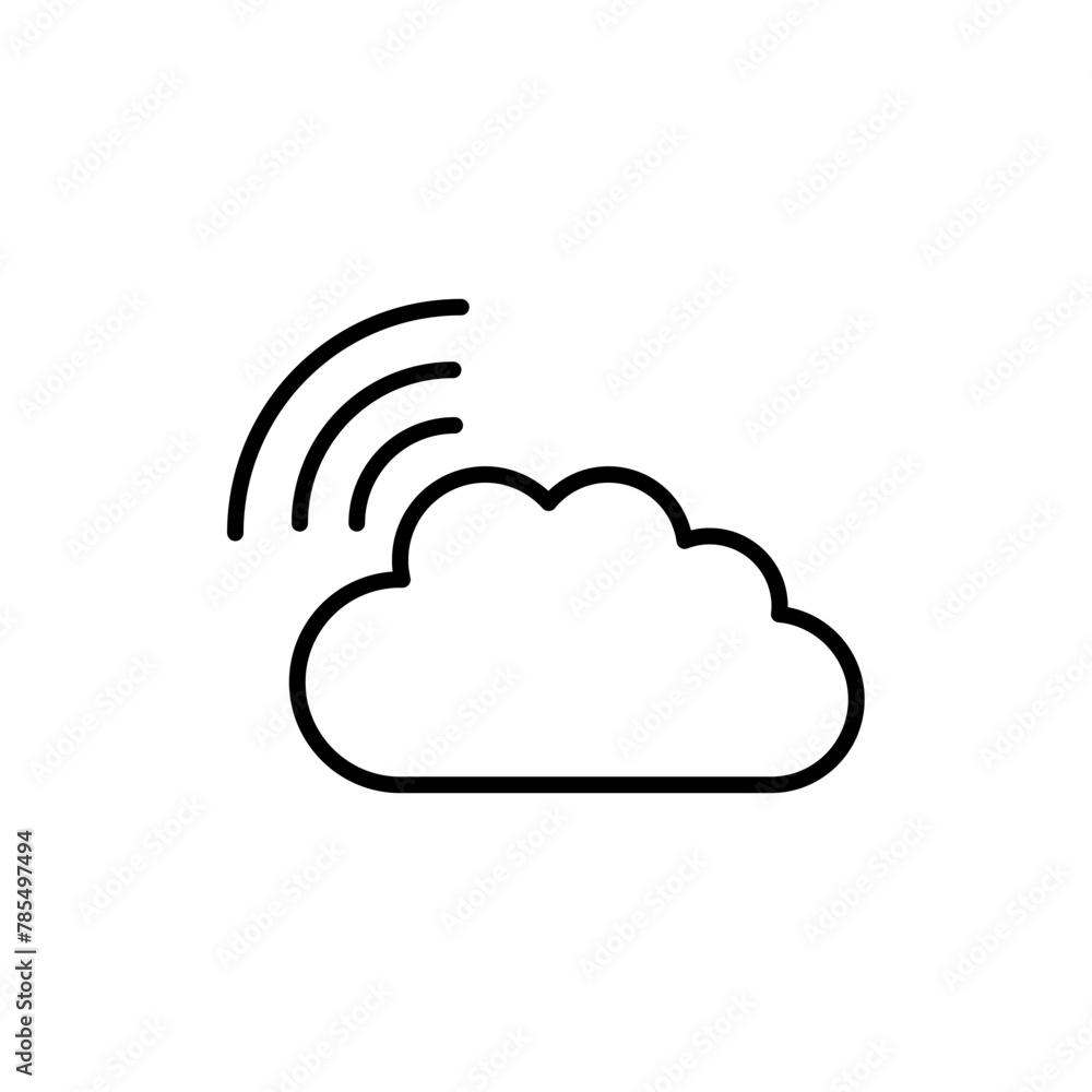 Cloud signal outline icons, minimalist vector illustration ,simple transparent graphic element .Isolated on white background Cloud signal outline icons, minimalist vector illustration ,simple transparent graphic element .Isolated on white background