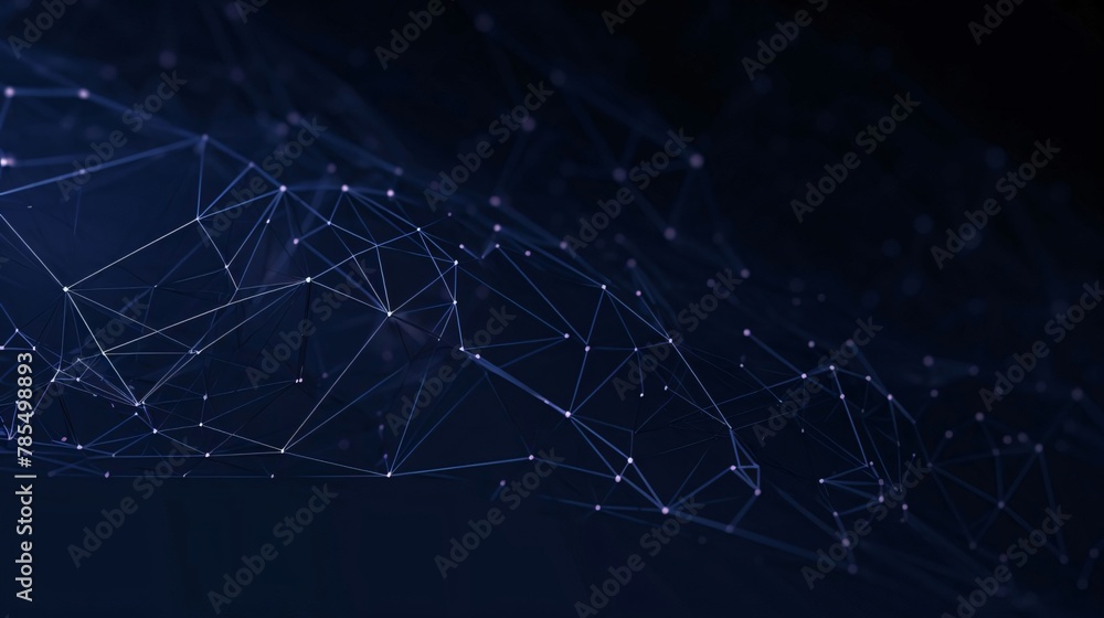 3D rendering of abstract futuristic digital background with connecting dots and lines