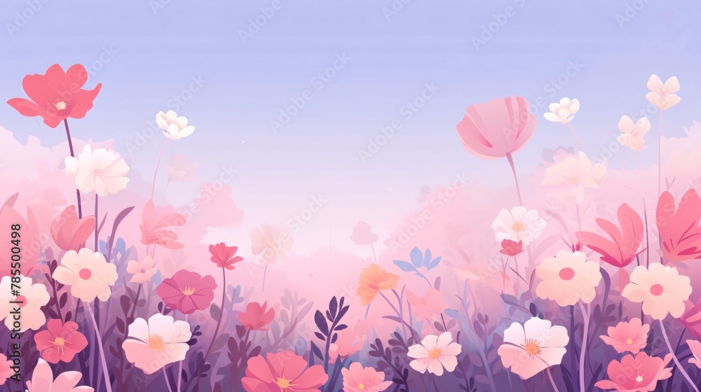 Spring flowers background. Vector illustration for your design. EPS10.