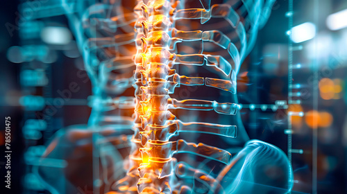 Tracing the origin of agony Navigate the realm of medical imaging as an Xray highlights the skeletal structure directing attention to the specific area of the spine where back pain originates offering