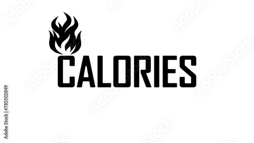 Burning Calories, black isolated silhouette