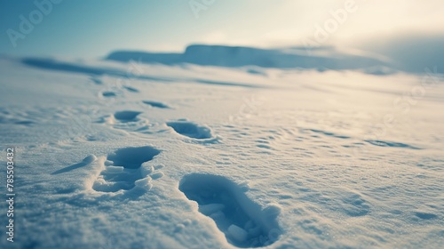 Footprints in Untouched Snow