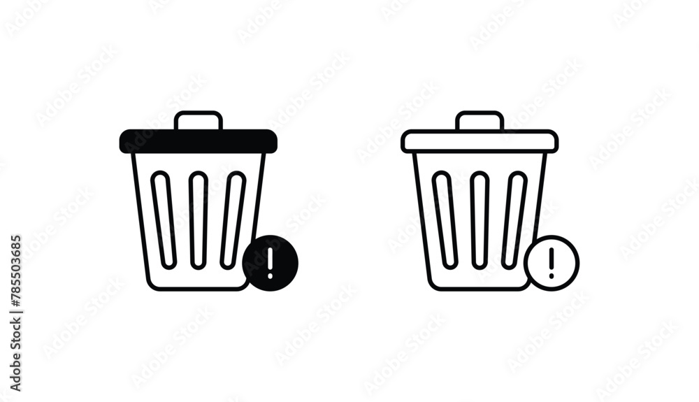 Trash icon design with white background stock illustration Trash icon design with white background stock illustration