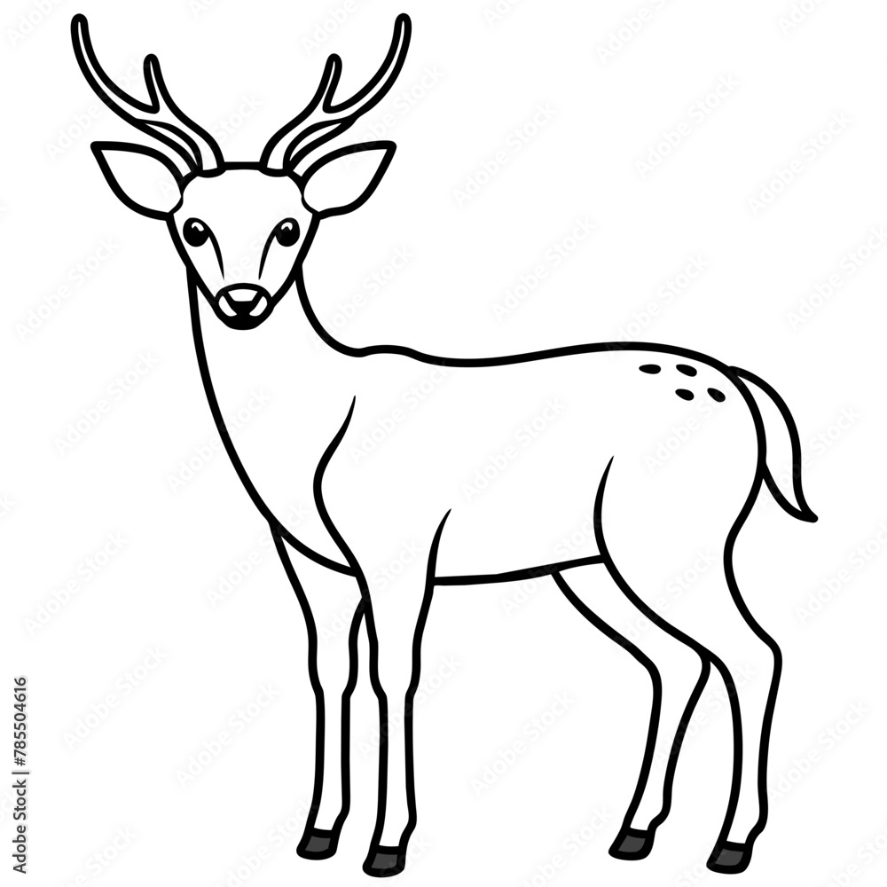 Obraz premium Deer vector illustration style.