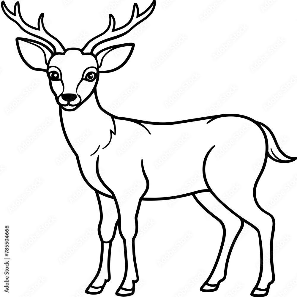 Deer vector illustration style.
Deer vector illustration style.