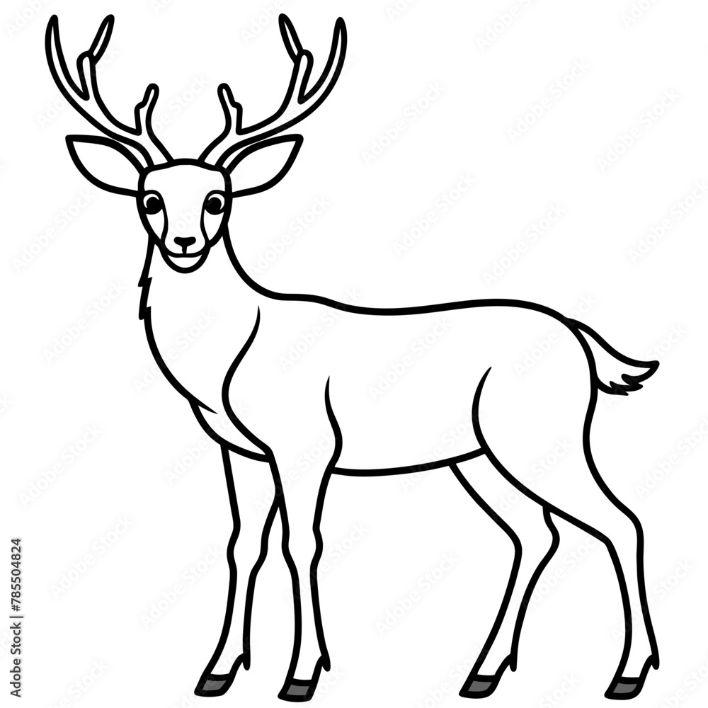 Deer vector illustration style.
Deer vector illustration style.