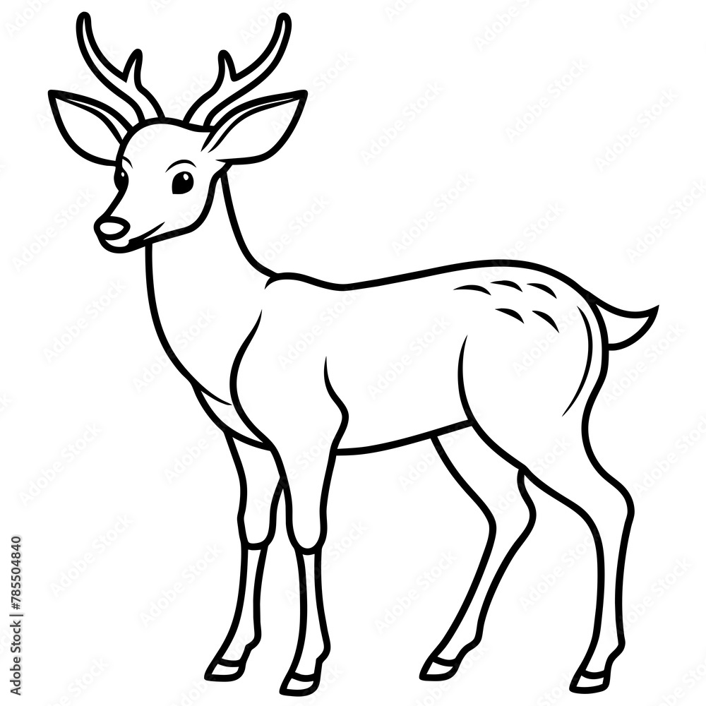 Deer vector illustration style.
Deer vector illustration style.