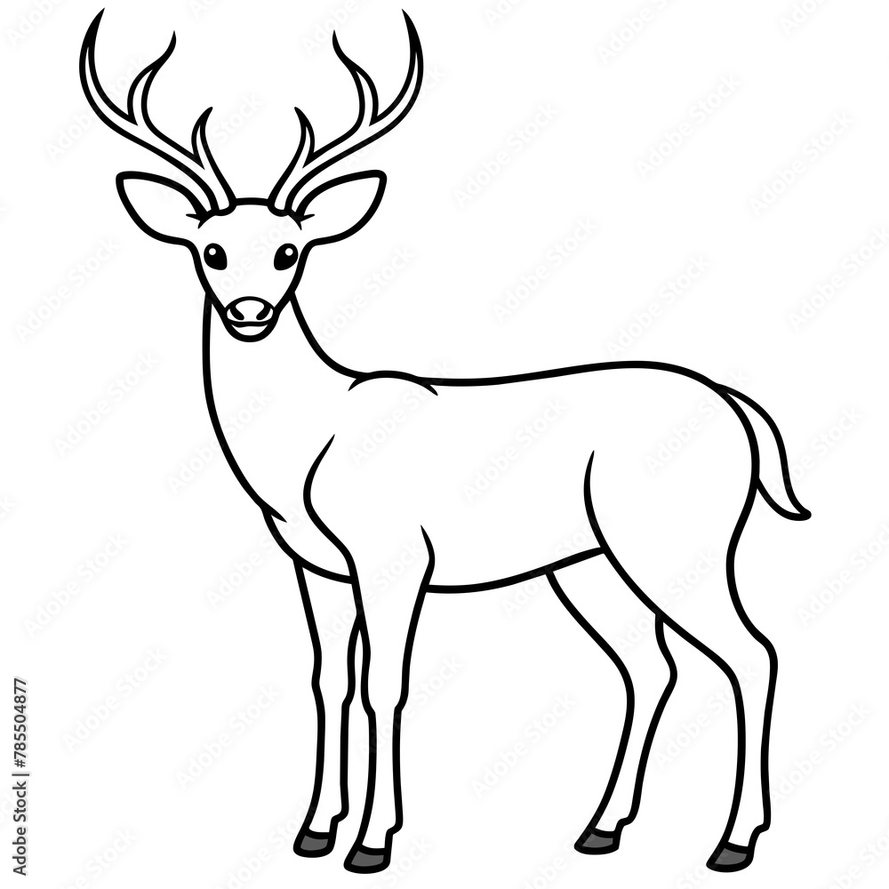 Obraz premium Deer vector illustration style. 