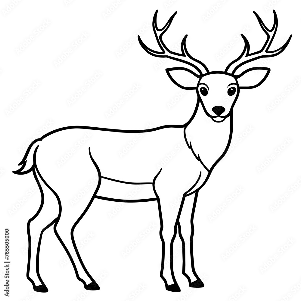 Deer vector illustration style.
Deer vector illustration style.