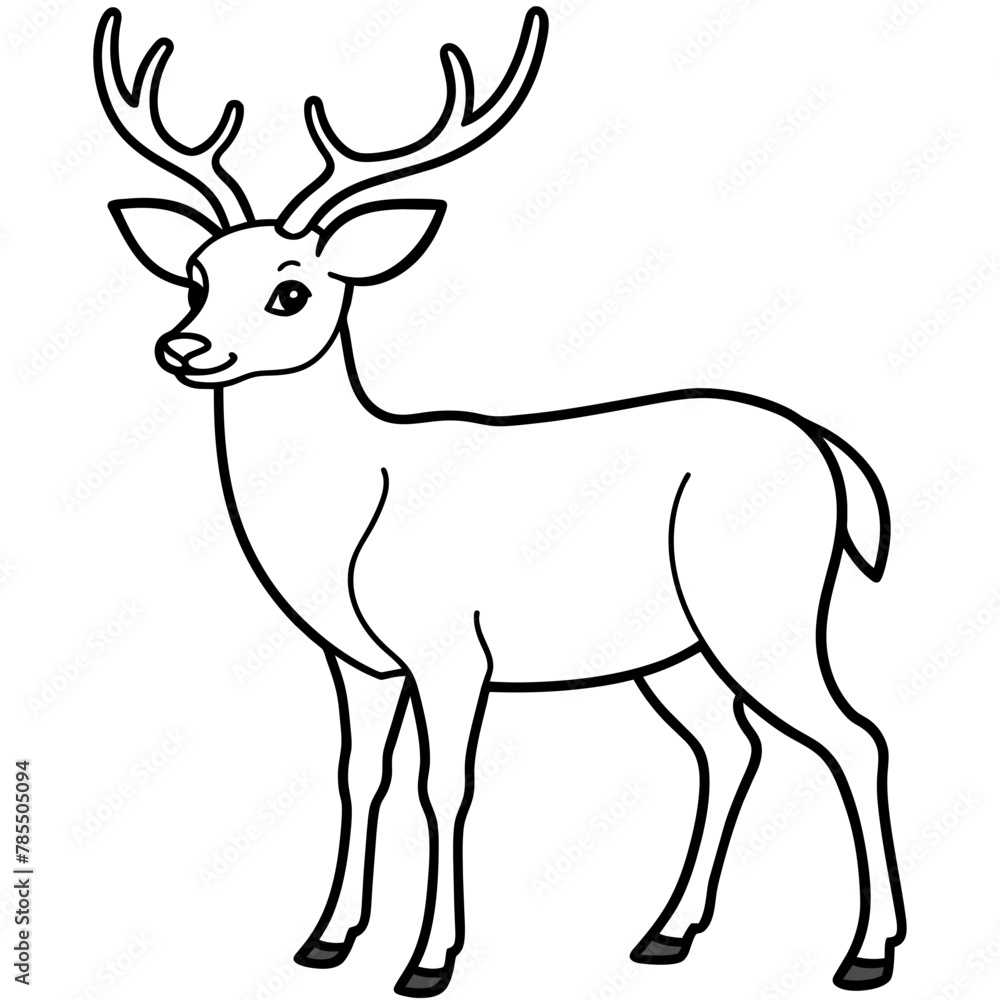Deer vector illustration style.
Deer vector illustration style.