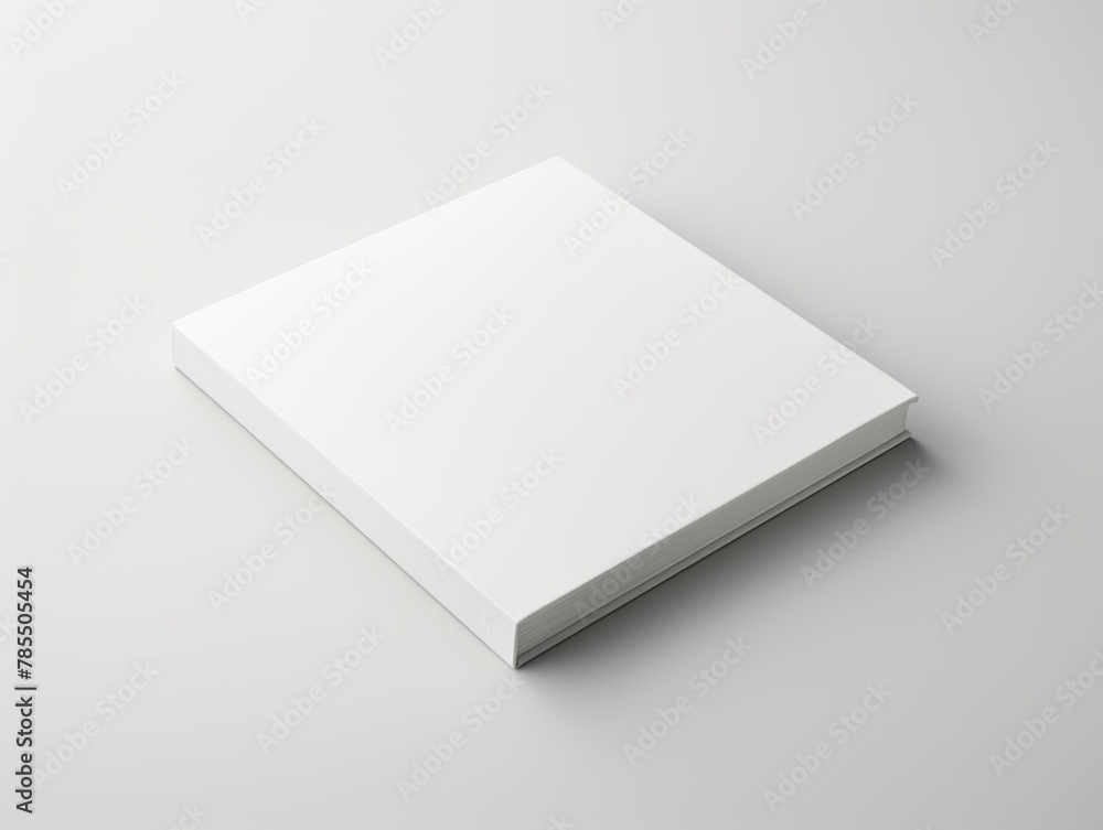 close view of a white book template on an isolated background close view of a white book template on an isolated background