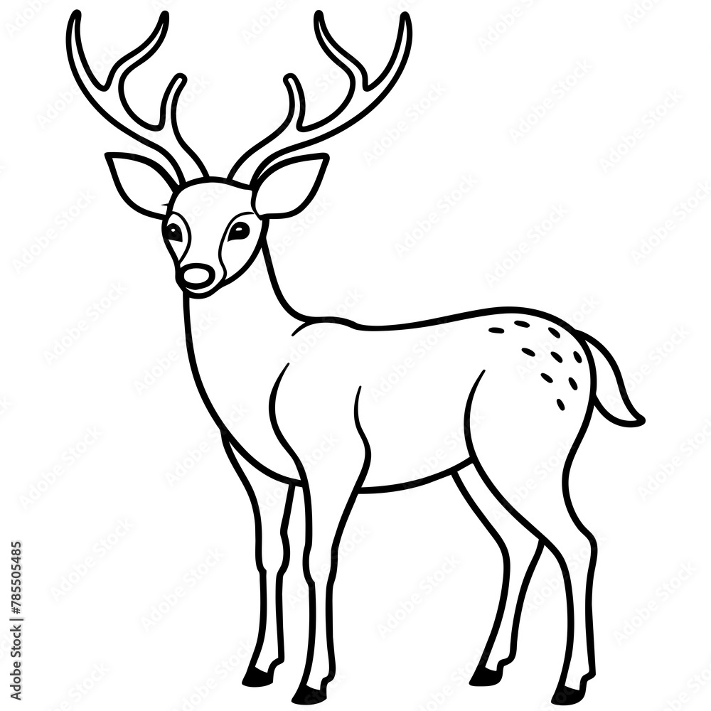 Obraz premium Deer vector illustration style. 