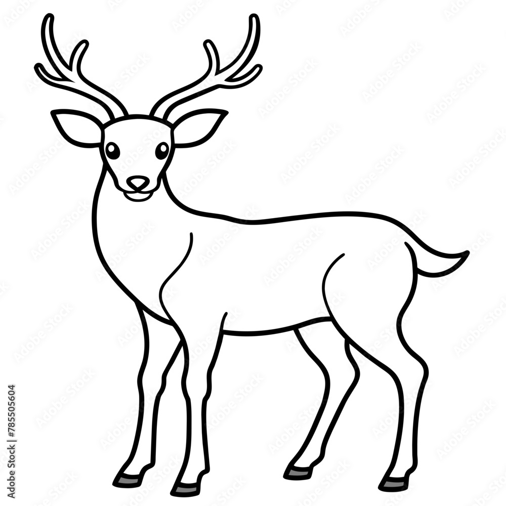 Deer vector illustration style.
Deer vector illustration style.