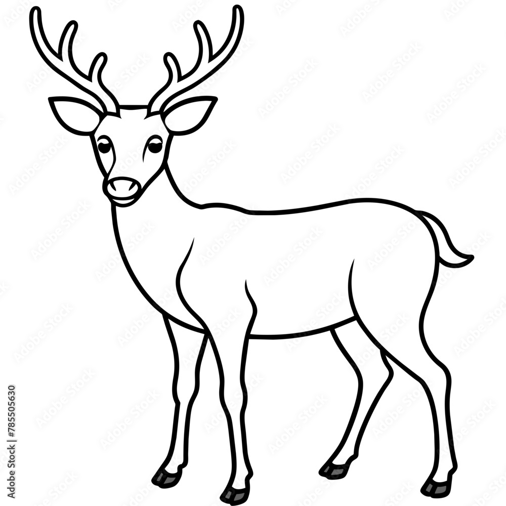 Obraz premium Deer vector illustration style. 