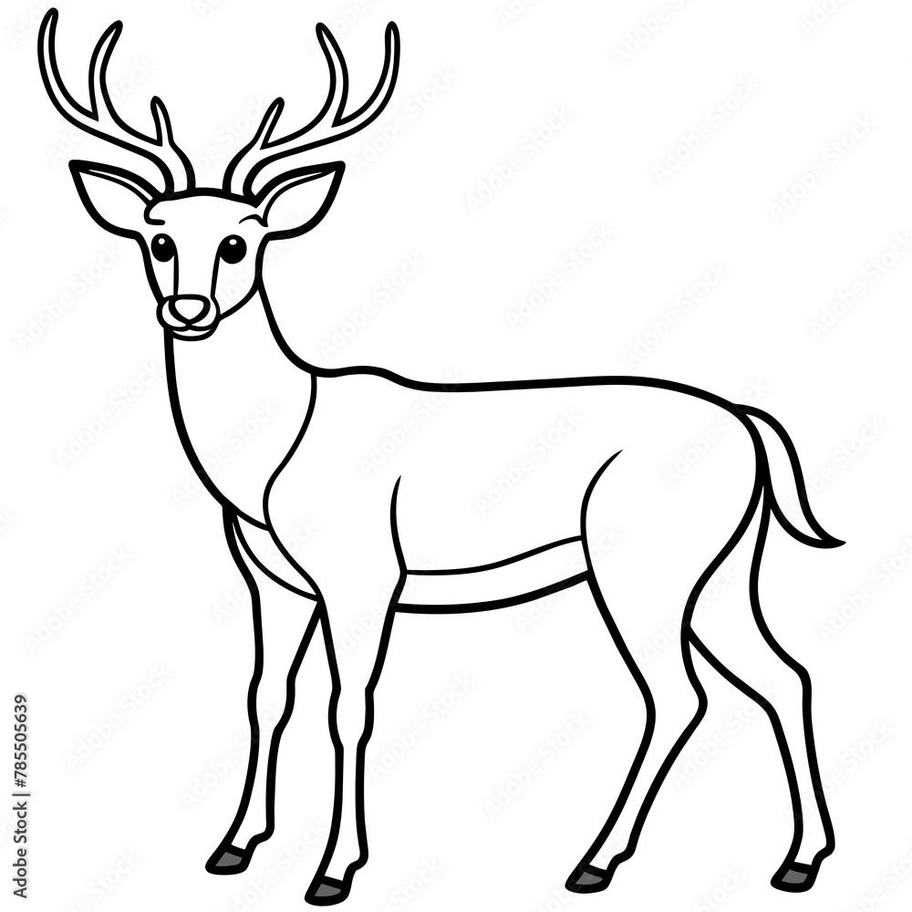 Obraz premium Deer vector illustration style. 