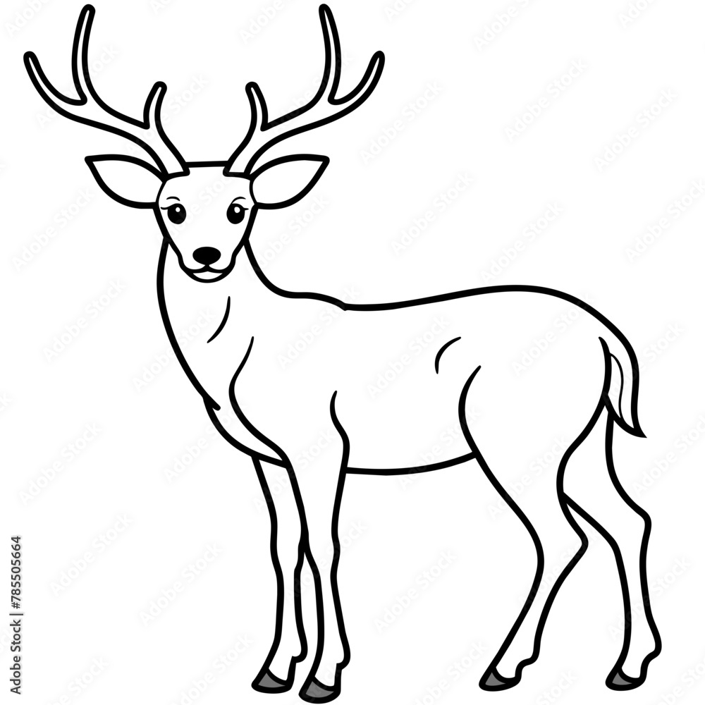 Deer vector illustration style.
Deer vector illustration style.