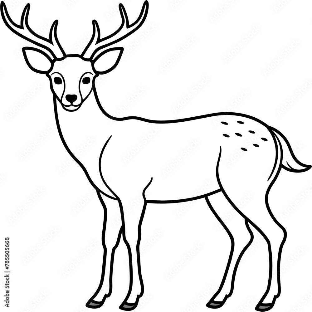 Obraz premium Deer vector illustration style. 