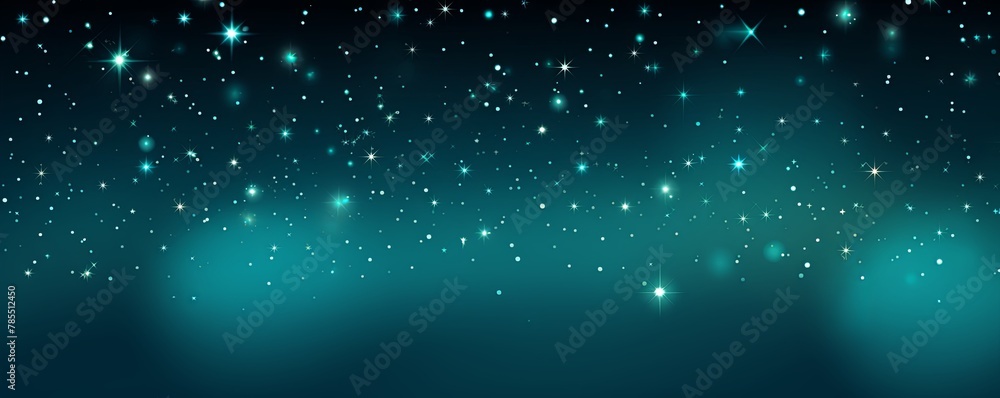 Starry night sky background with colorful glowing stars on a dark backdrop with copy space for text design photo or product, empty blank copyspace