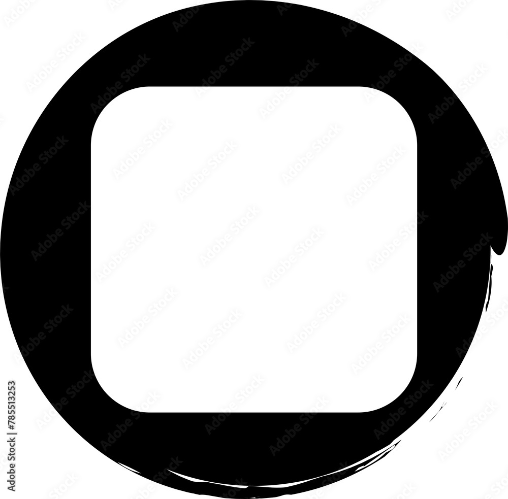 Circle brush frames with rounded square border layout Circle brush frames with rounded square border layout