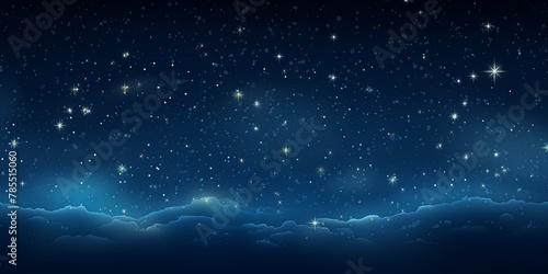 Starry night sky background with glowing stars on a dark backdrop with copy space for text design photo or product, empty blank copyspace