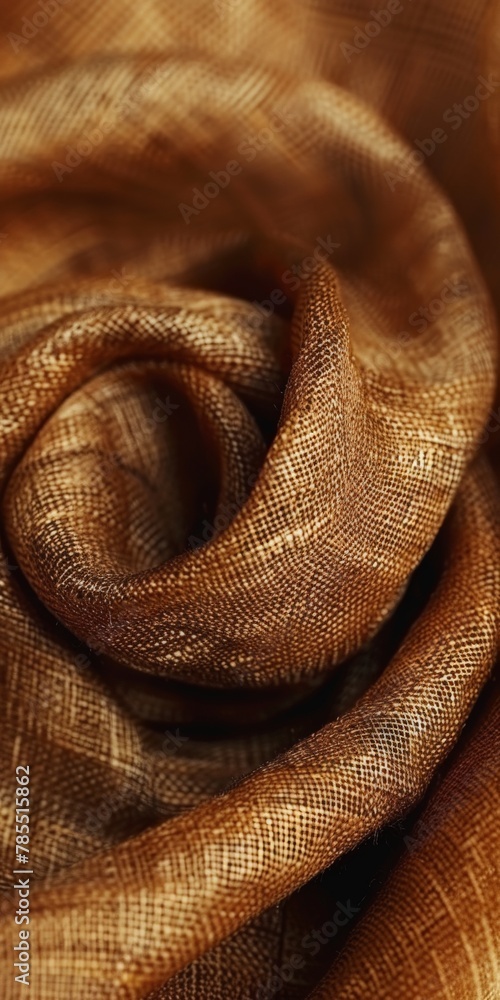 Fototapeta premium Close up of brown fabric