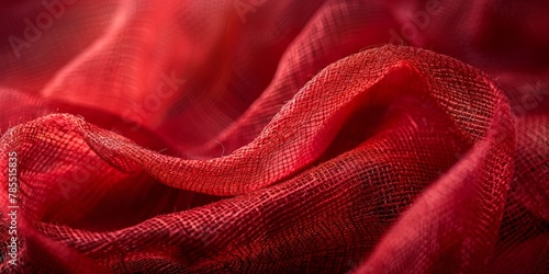 Close up of red cloth