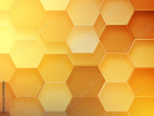 Tan and yellow gradient background with a hexagon pattern in a vector illustration