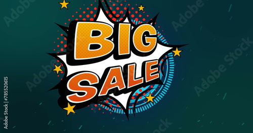 Image of big sale text over circles