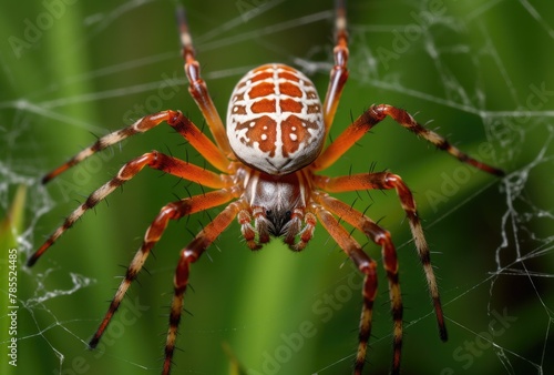 Image of garden spider (Araneus diadematus) on web. Insect Animal © BrandyStock