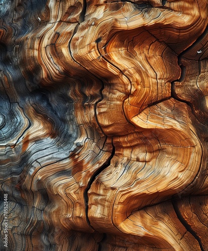 Close up view of a tree trunk