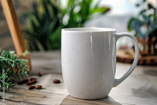 Coffee charming white mug for mokup.