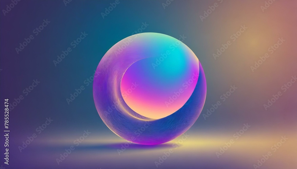 3d render of a glowing sphere circle, spiral, swirl, light, color, design, wallpaper
