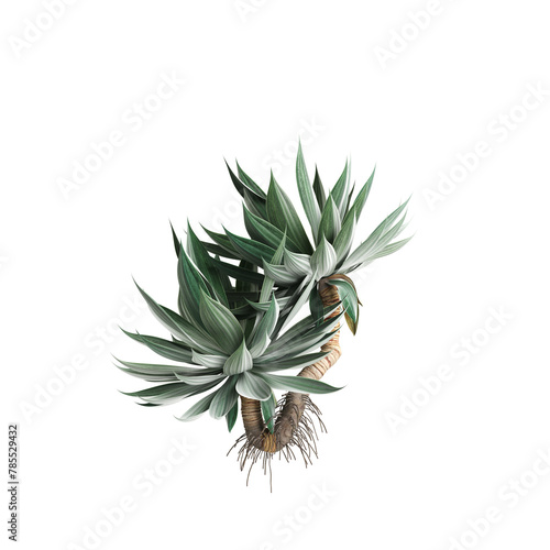 3d illustration of Agave attenuata tree isolated on transparent background
