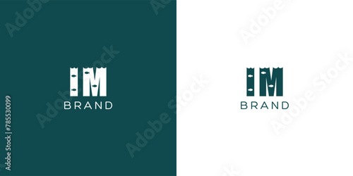 IM Letters vector logo design