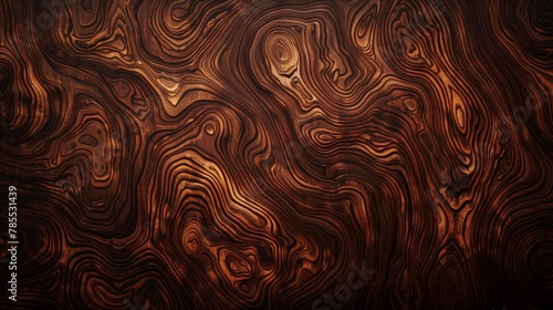 Dark Walnut Wood with Pronounced Grain photo