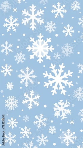 White snowflakes on a white background, a flat vector illustration in the simple minimalist style of a cute cartoon design with simple shape