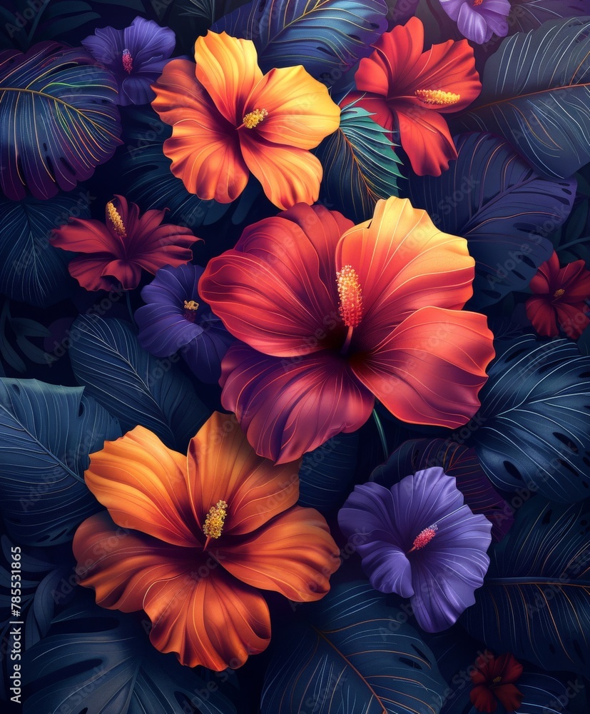 Bunch of flowers on table Bunch of flowers on table
