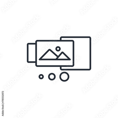 galery icon. vector.Editable stroke.linear style sign for use web design,logo.Symbol illustration. photo