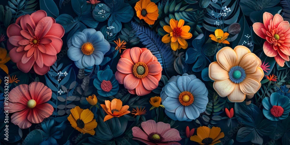 Flowers hanging on a wall Flowers hanging on a wall