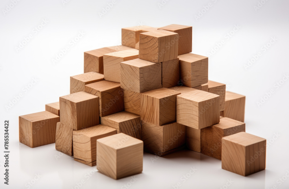 Wooden blocks image isolated on white background with clipping path Wooden blocks image isolated on white background with clipping path