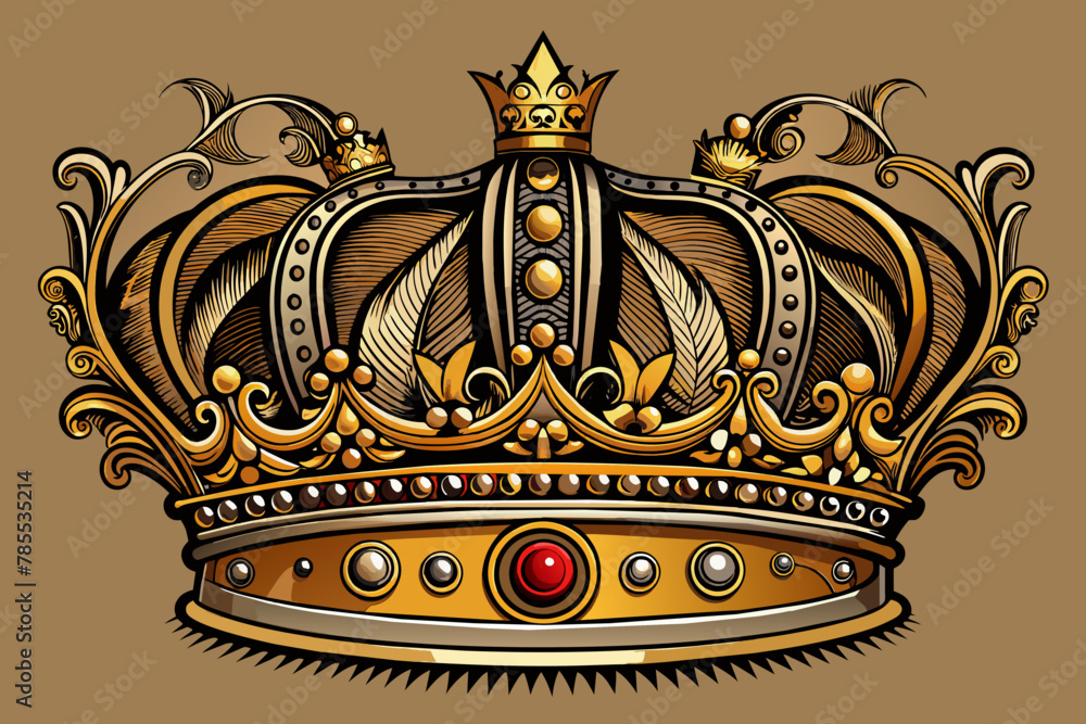 Exquisite European heraldic crown, intricately detailed with ornate motifs and regal embellishments, embodying the grandeur of centuries-old traditions and noble lineage. Exquisite European heraldic crown, intricately detailed with ornate motifs and regal embellishments, embodying the grandeur of centuries-old traditions and noble lineage.