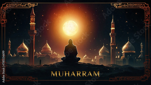 Muharram - A Imam Hussain offering his Prayers for Muharram Ashura for Social Media