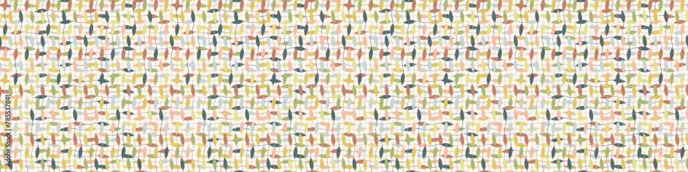 Modern vector border with pretty pressed floral drawing motifs. Decorative botanical ribbon with gender neutral flowers. Natural style for organic banner repeat nature stamp. Modern vector border with pretty pressed floral drawing motifs. Decorative botanical ribbon with gender neutral flowers. Natural style for organic banner repeat nature stamp.