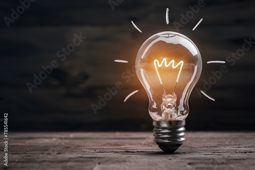 Lightbulb idea concept enlightenment and innovation concept photo, symbolizing creative inspiration