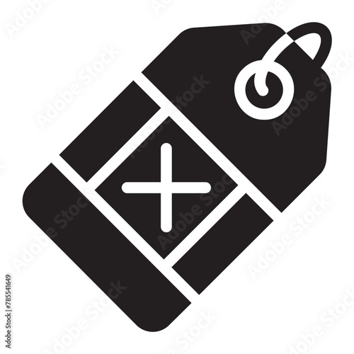 no sales glyph icon