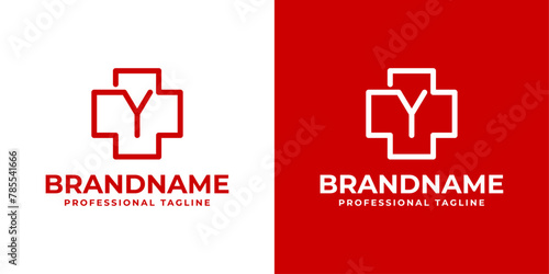 Letter Y Medical Cross Logo, suitable for business related to Medical Cross or Pharmacy with Y initial