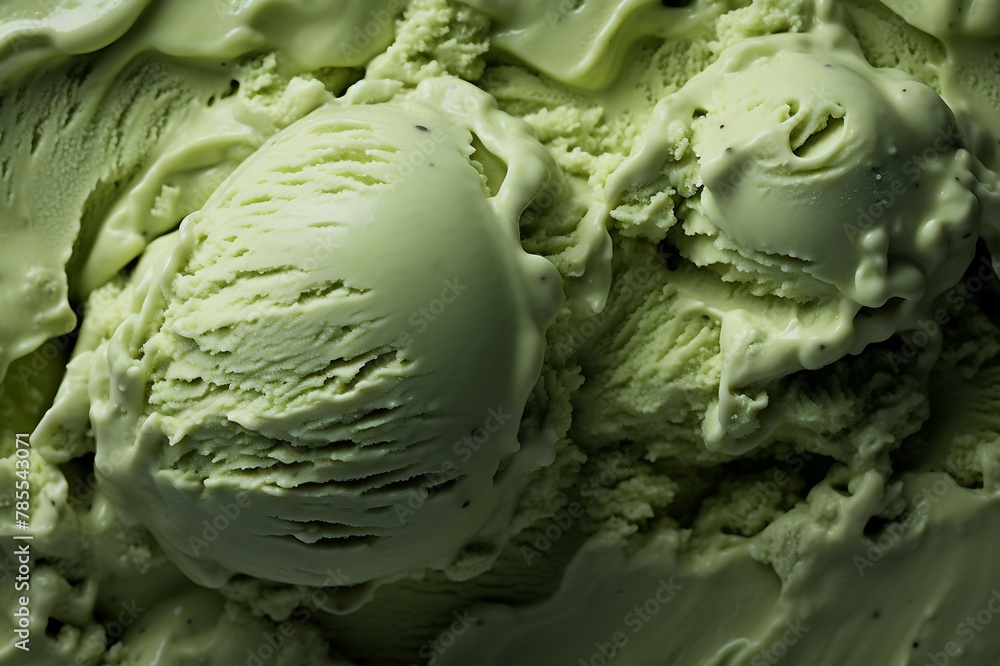 Obraz premium Green ice cream background texture