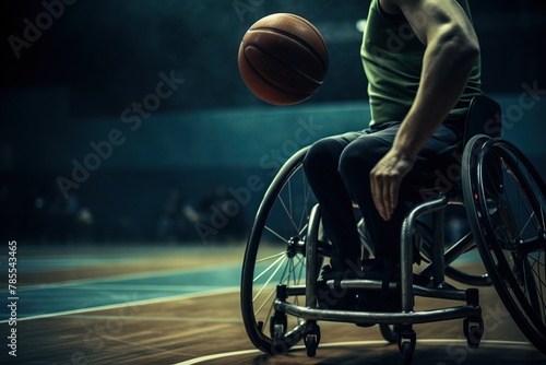 Inspirational Wheelchair Basketball Player in Action